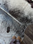 Salty#3 90 x 81 extra large black and white cowhide rug with rustic charm and natural irregular dark spots on lighter base