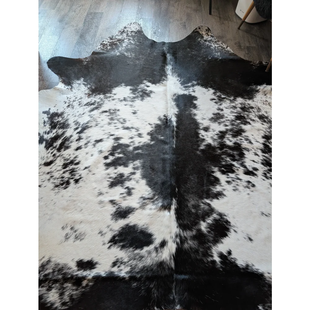 Extra large black and white cowhide rug salty5 with rustic charm and beautiful rugs in natural irregular pattern