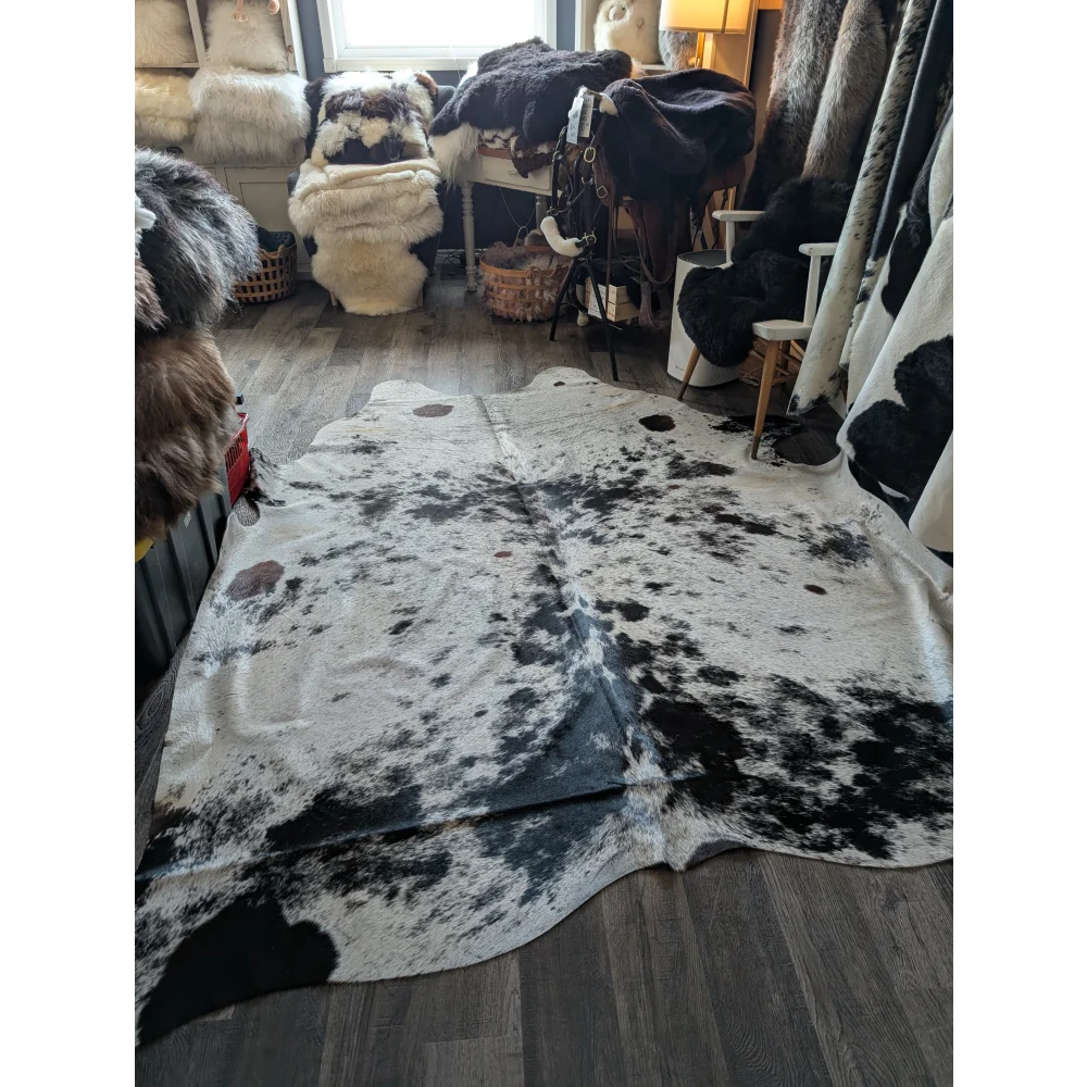 Large cowhide rug salty