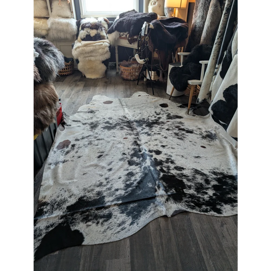 Large cowhide rug salty