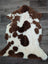 Brown and white highland spotted sheepskin rug 40 by 25 inches made from gorgeous tibet highland spotted fleece