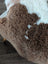Brown and white curly fleece highland spotted sheepskin blanket tibet highland spotted grade a 41x26.5 inches