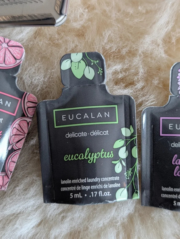 Eucalan Wash Sheepskin Care Pack with eucalyptus-scented concentrate