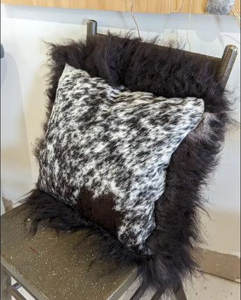 Sheepskin & cowhide cushion