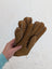 Warm tan sheep’s wool gloves by Angus Oliver, Canada plush lining