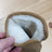 Cozy brown suede sheepskin mittens with white fur lining