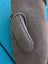Beige sheepskin mittens showing stitched thumb loop made of soft suede for cozy winter warmth