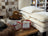 Cozy cream plush cat bed with Canadian sheeps wool stuffing and sheepskin pet pillows