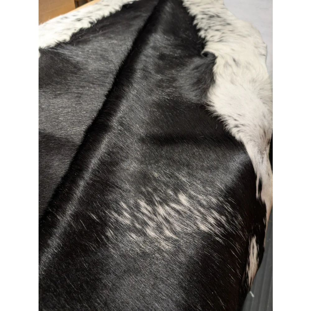 Large cowhide rug, soft underfoot, 85x75 inches, beautiful rugs