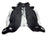 Small black and white cowhide rug with soft underfoot natural fur texture