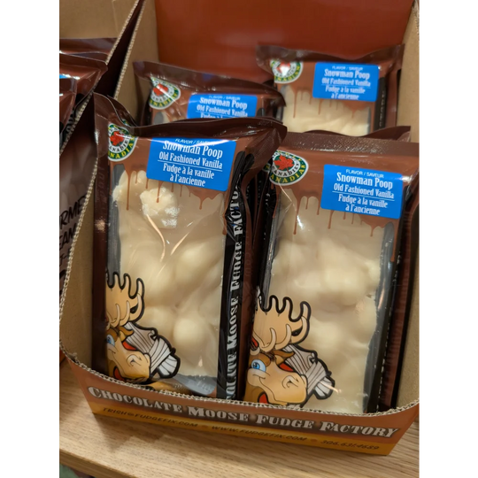 Snowman Poop Fudge with chocolate moose from Angus Oliver