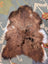 A plush 50 x 39 inch extra large icelandic sheepskin rug with natural brown and white long wool icelandic fur