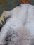 A soft fluffy white and gray long wool icelandic sheepskin rug 43.5 x 33 by angus oliver with natural textured fur