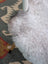 White fluffy 44 x 27 inch large icelandic sheepskin chair cover with long wool icelandic soft plush texture by angus oliver