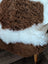 Brown and white curly tibet highland spotted sheepskin throw blanket grade a- nat’s grade for cozy decor