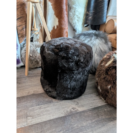 Stump Pouf❤️Shorn Icelandic In Wolf