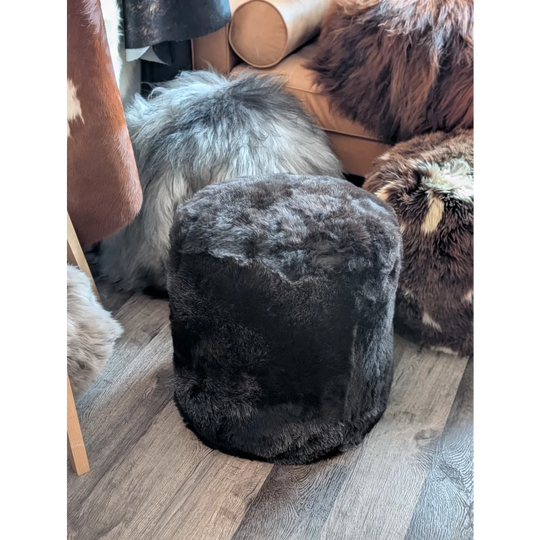 Stump Pouf❤️Shorn Icelandic In Wolf