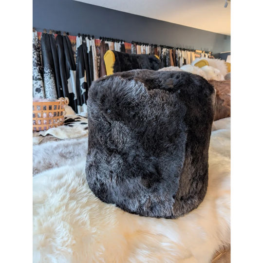 Stump Pouf❤️Shorn Icelandic In Wolf