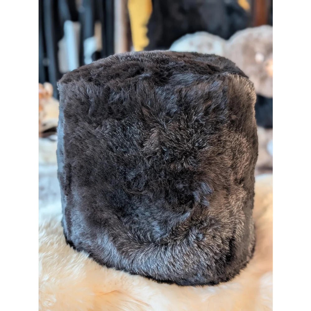 Stump Pouf❤️Shorn Icelandic In Wolf