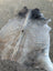 Large cowhide lovely cowhide rug in natural gray and black with soft textured surface and unique characteristics
