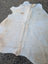 Sun10 71.5 x 67 large cowhide lovely cowhide rug with natural white color and subtle tan beige markings along spine