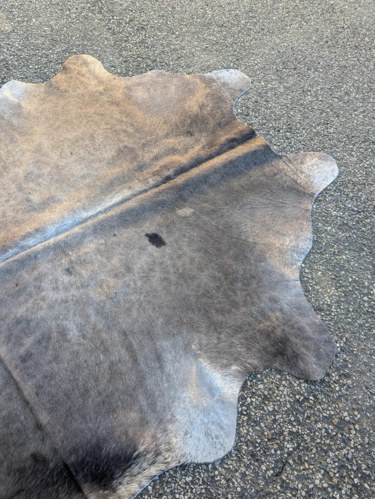 Sun2 77 x 64 large cowhide rug in natural brown and black with lovely cowhide rug unique characteristics and texture