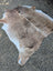 Large lovely cowhide rug sun20 74.5 x 72 inches with brown and white natural fur texture and unique characteristics