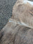 Large brown and gray cowhide rug with natural fur texture and unique characteristics lovely cowhide rug sun20 74.5 x 72