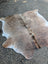 Large brown and white cowhide rug sun20 74.5 x 72 with natural fur texture and unique characteristics
