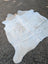 Sun3 69 x 70 large cowhide lovely cowhide rug with soft white and natural tan patches and unique characteristics