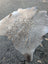 Large gray cowhide rug with soft textured surface and unique irregular edges perfect as a lovely cowhide rug