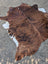 Large lovely cowhide rug with brown and white natural fur texture showcasing unique characteristics for home decor