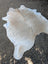 Sun7 large cowhide lovely cowhide rug in natural white with soft texture and unique brown markings along edges
