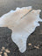 Sun7 lovely cowhide rug in large size with natural light gray and white colors and unique textured surface
