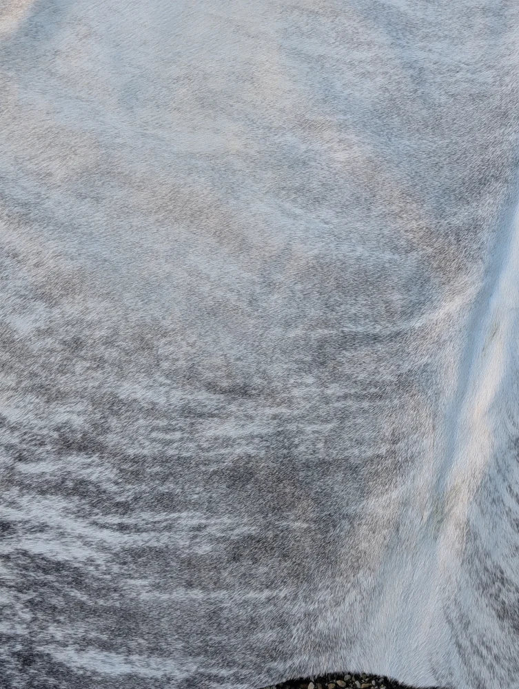 Sun8 large cowhide lovely cowhide rug with soft gray and white faux fur and unique marbled pattern texture