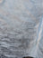 Sun8 large cowhide lovely cowhide rug with soft gray and white faux fur and unique marbled pattern texture