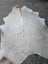 Sun9 83 x 74 large cowhide rug in light gray with natural texture and unique characteristics perfect for cozy spaces