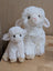 Super soft lambs white plush stuffed animal with fluffy texture and black button eyes perfect for cuddling