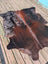 T16 78 x 64 large cowhide rug with soft textured natural brown and black angus oliver cowhide