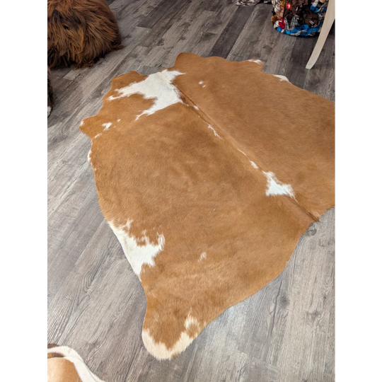 68 x 68 large cowhide rug with brown and white natural fur texture angus oliver t35 gorgeous cowhide