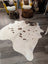 Large cowhide rug t37 with white and brown natural spots perfect for stylish angus oliver home decor