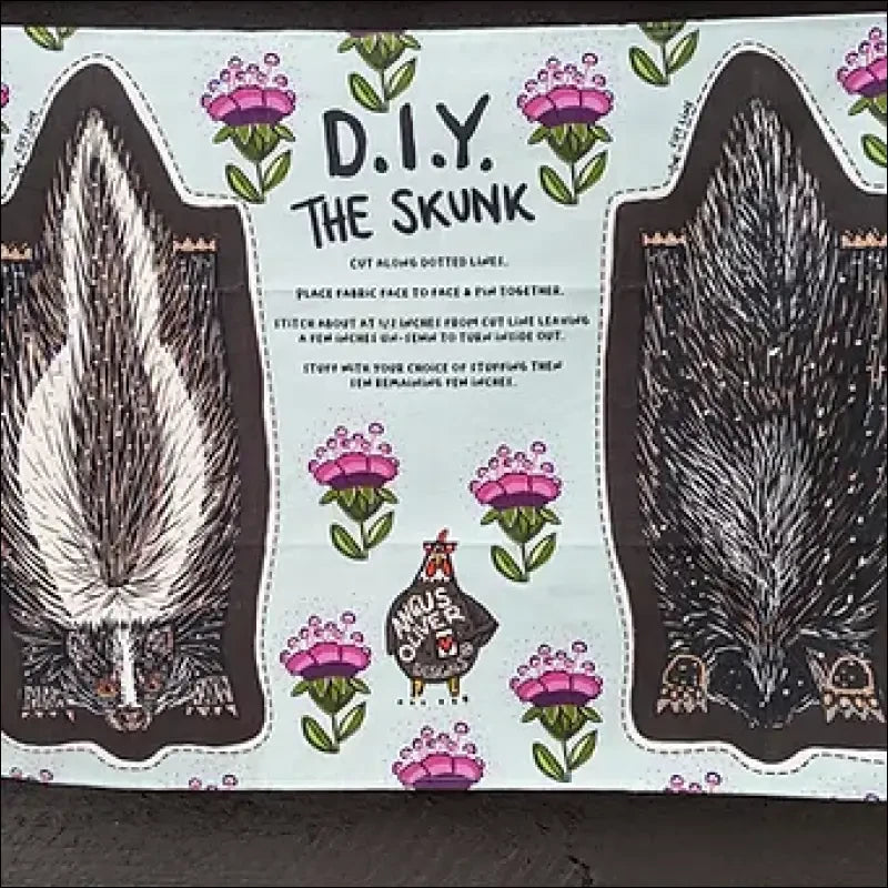 The Skunk Tea Towel DIY Soft Toy