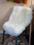 Gorgeous Merino sheepskin chair cover on green frame, OEKO TEX certified