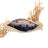 Timber Trail tan fringed leather bag with hairon body in bronze porcelain