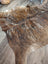 Tricolour#117 90 x 82 extra large cowhide rug with brown and white rustic charm and unique textured patterns