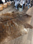 Tricolour 117 extra large brown and white cowhide rug with rustic charm and unique characteristics natural edges