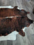 Brown and white tricolour#16 extra large cowhide rug with natural fur texture 86x82 inches large cowhide