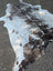 Tricolour#171 large cowhide rug with black and white spots featuring soft fur and unique rustic charm 93 by 85 inches
