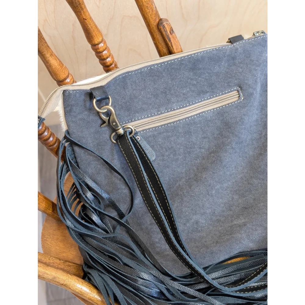 Blue denim tote bag tumbleweed 
