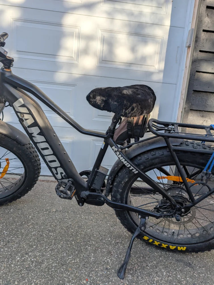 2019 Specialized Fatboy e-bike with merino sheepskin bicycle seat